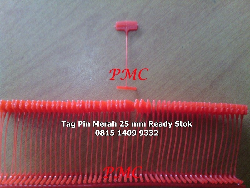 Tag pin merah 25 mm 081514099332