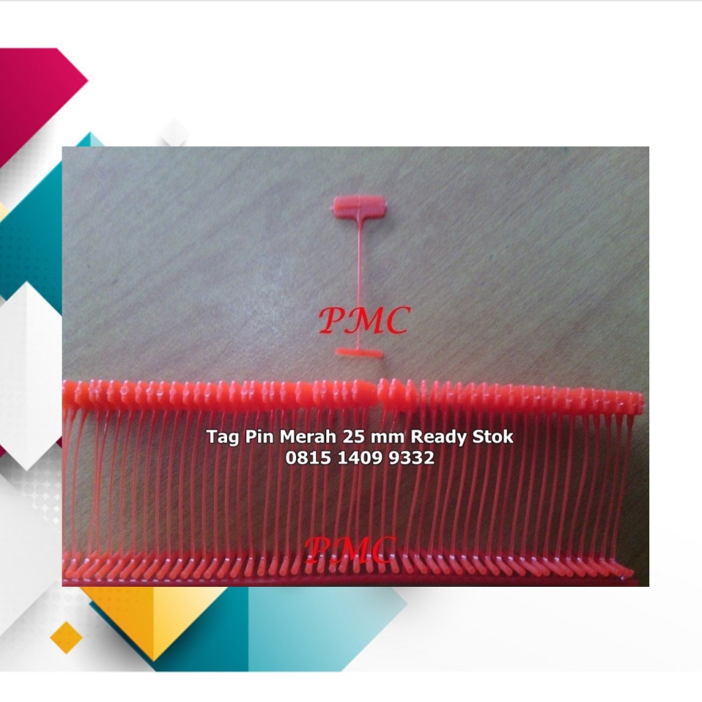 Ready Stok Tag Pin ukuran 25mm warna Merah di Jakarta Barat